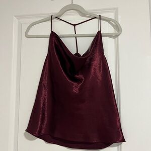 Burgundy Silk Tank Top Express